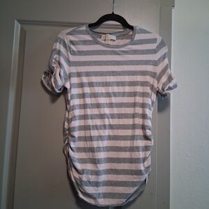 Michael Kors Pink and Gray Striped Tee